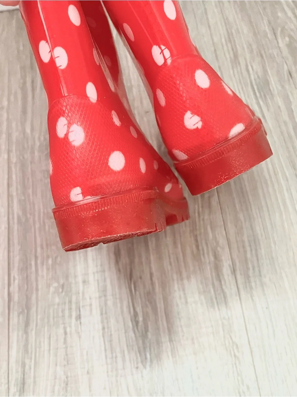 Minnie Mouse Red Polka Dot Kids Rain Boots